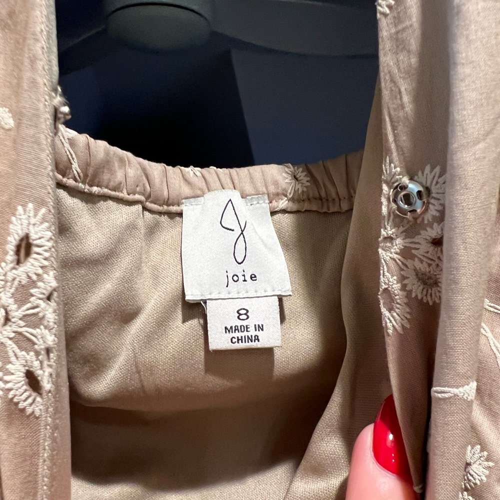 Joie Beige Floral Backless Dress - Picture 4 of 4
